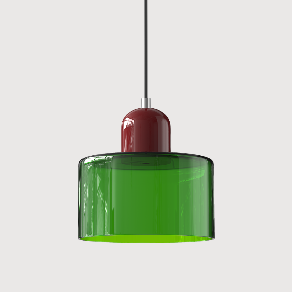 Siro | Farbige Glas Pendelleuchte im Bauhaus-Stil