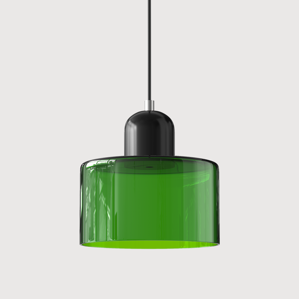 Siro | Farbige Glas Pendelleuchte im Bauhaus-Stil