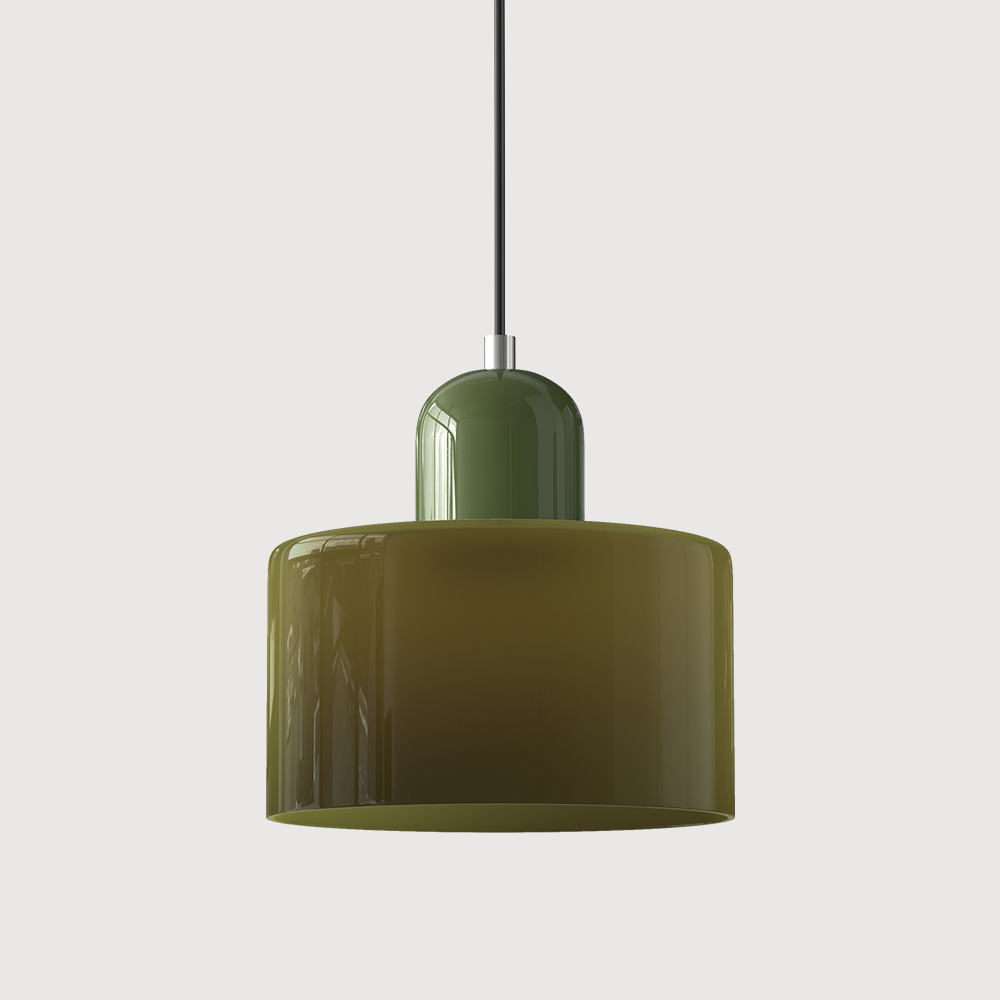 Siro | Farbige Glas Pendelleuchte im Bauhaus-Stil