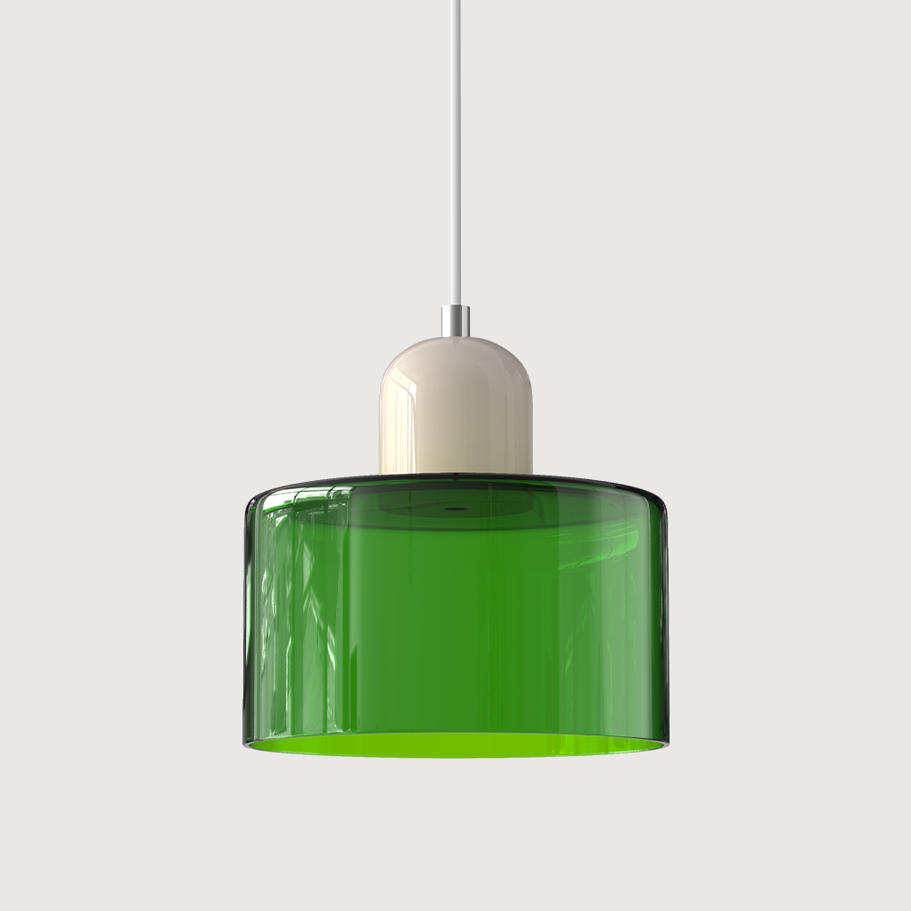 Siro | Farbige Glas Pendelleuchte im Bauhaus-Stil