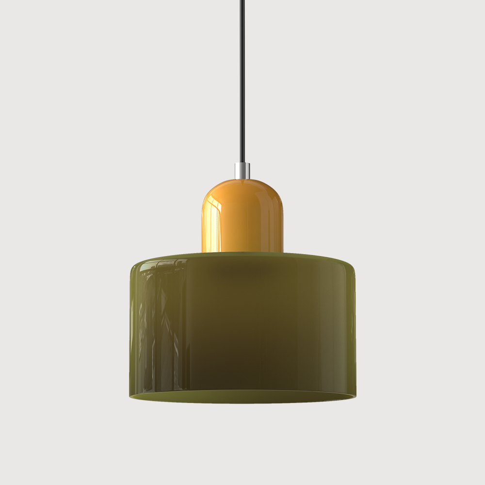 Siro | Farbige Glas Pendelleuchte im Bauhaus-Stil