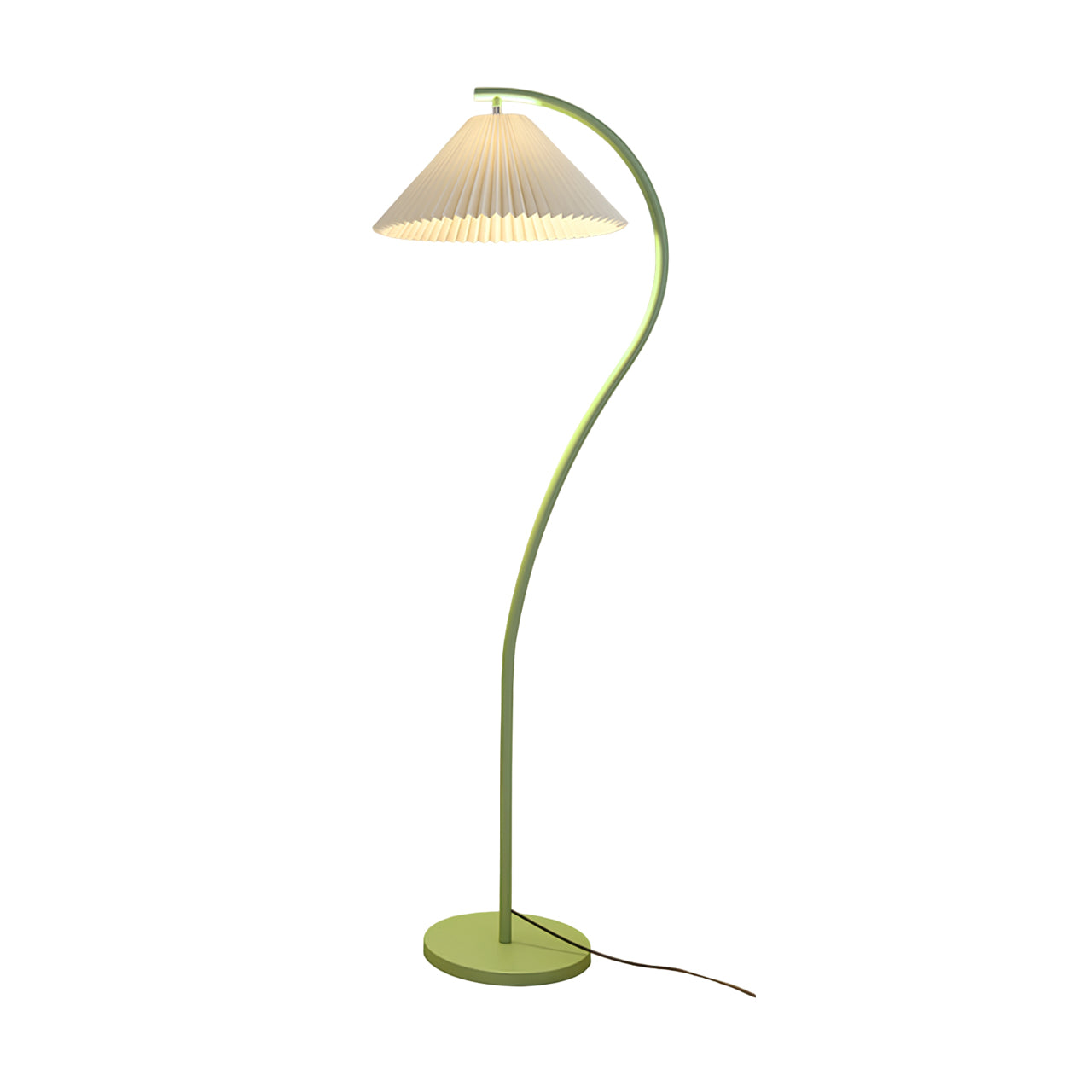 Stehlampe Gebogen Plissee Innen | Wohnzimmer