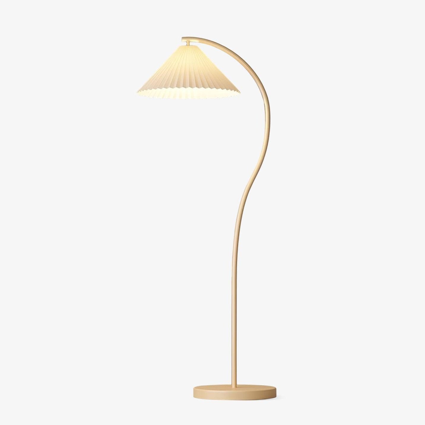 Stehlampe Gebogen Plissee Innen | Wohnzimmer