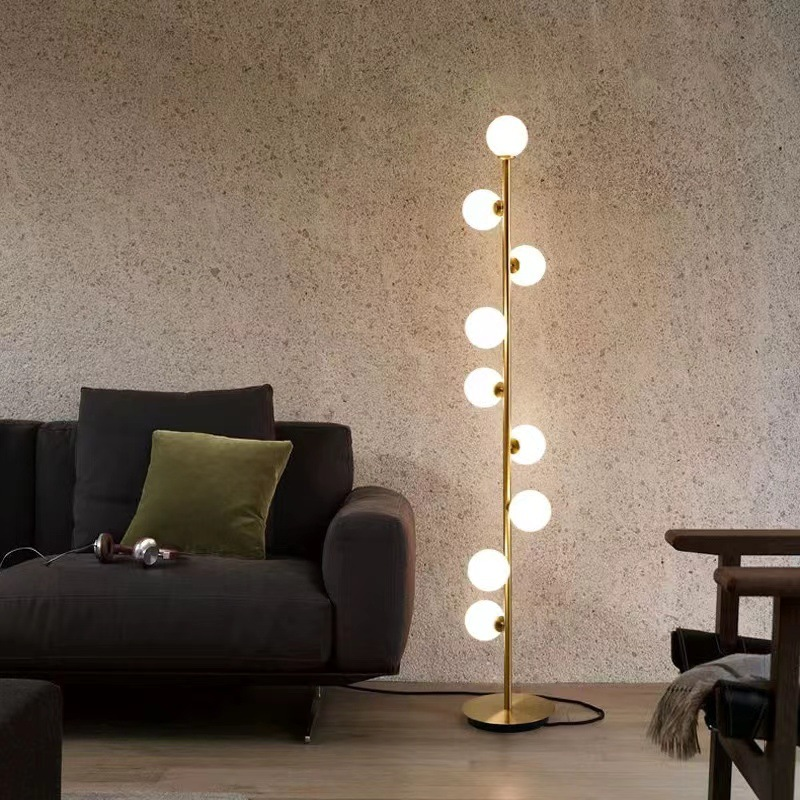 Stehlampe Kugel Metall Innen | Wohnzimmer