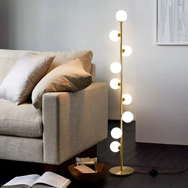 Stehlampe Kugel Metall Innen | Wohnzimmer