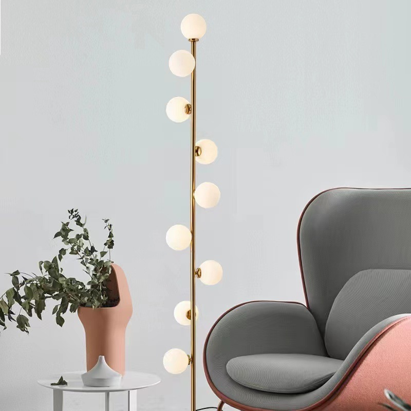 Stehlampe Kugel Metall Innen | Wohnzimmer