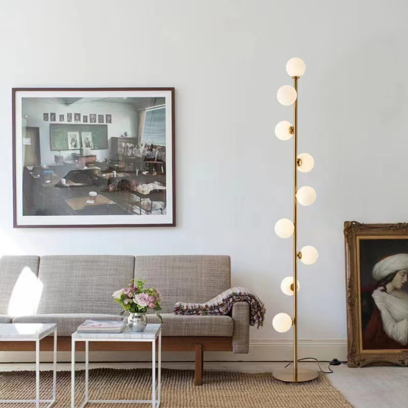 Stehlampe Kugel Metall Innen | Wohnzimmer