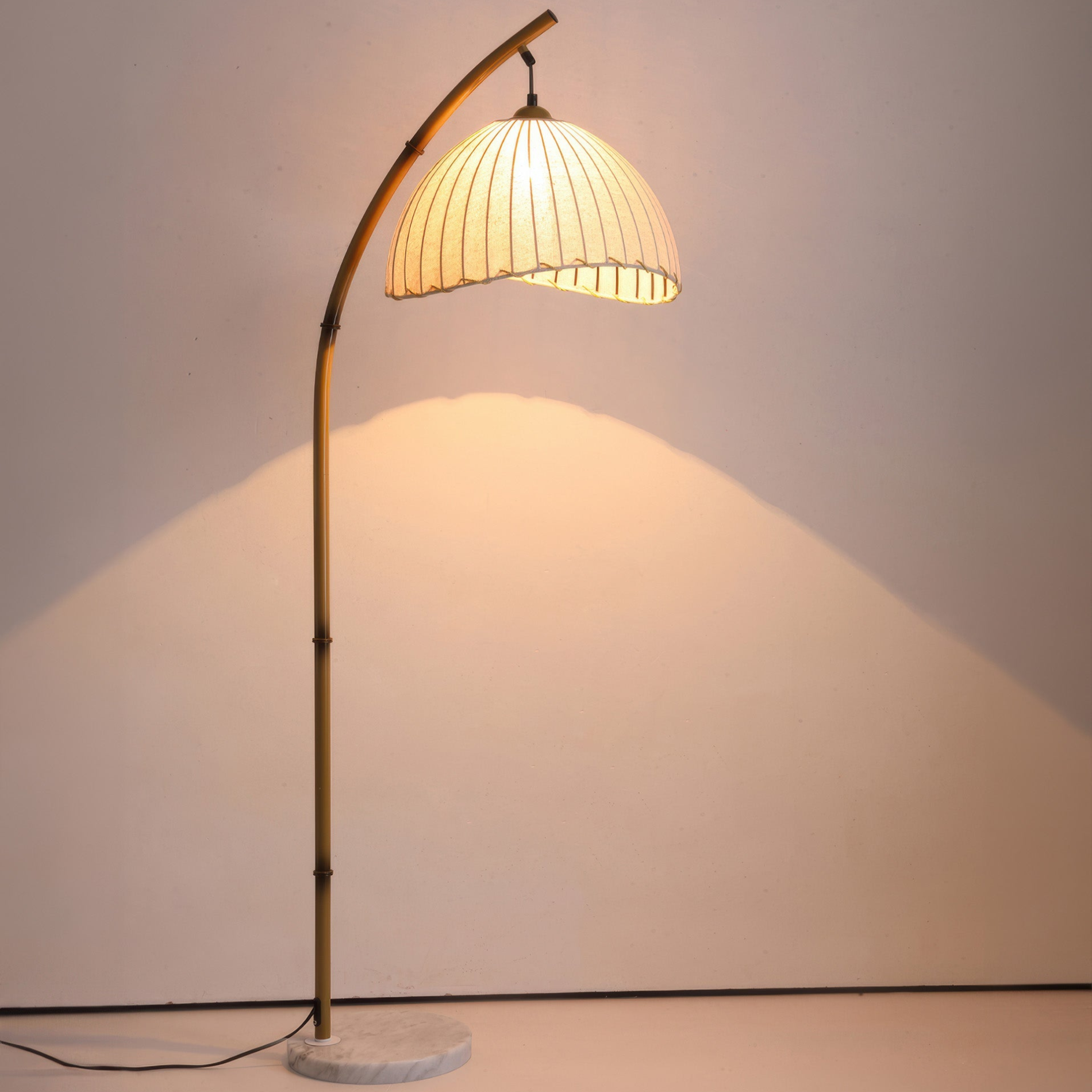 Stehlampe Retro Schirm Indirekt | Wohnzimmer