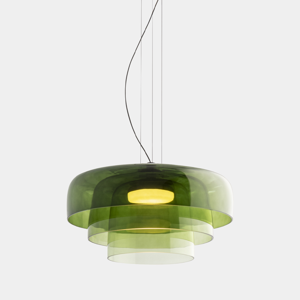 Téo | Mehrschichtige Pendelleuchte aus Glas im nordischen Stil