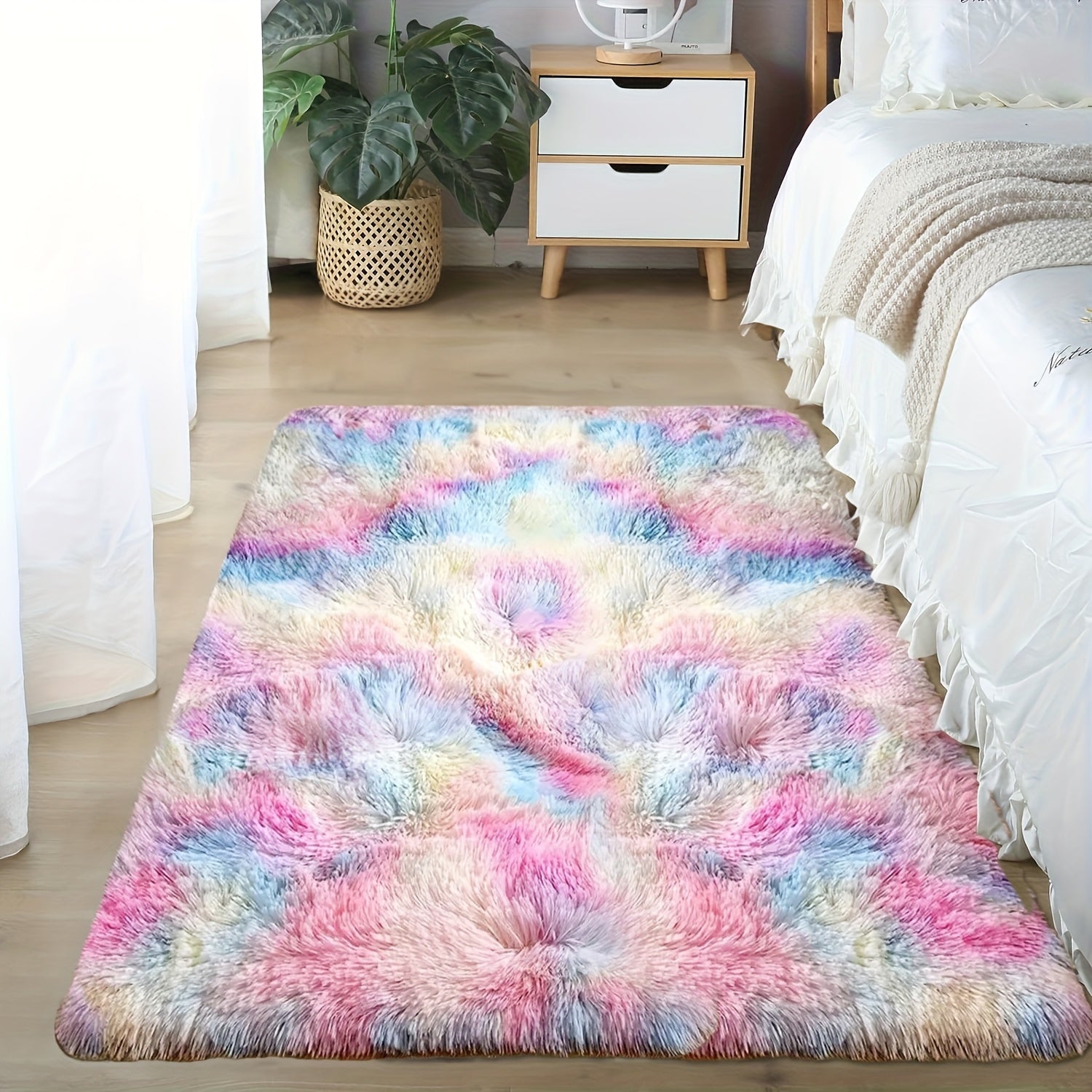 Teppich Felloptik Rutschfest | Schlafzimmer