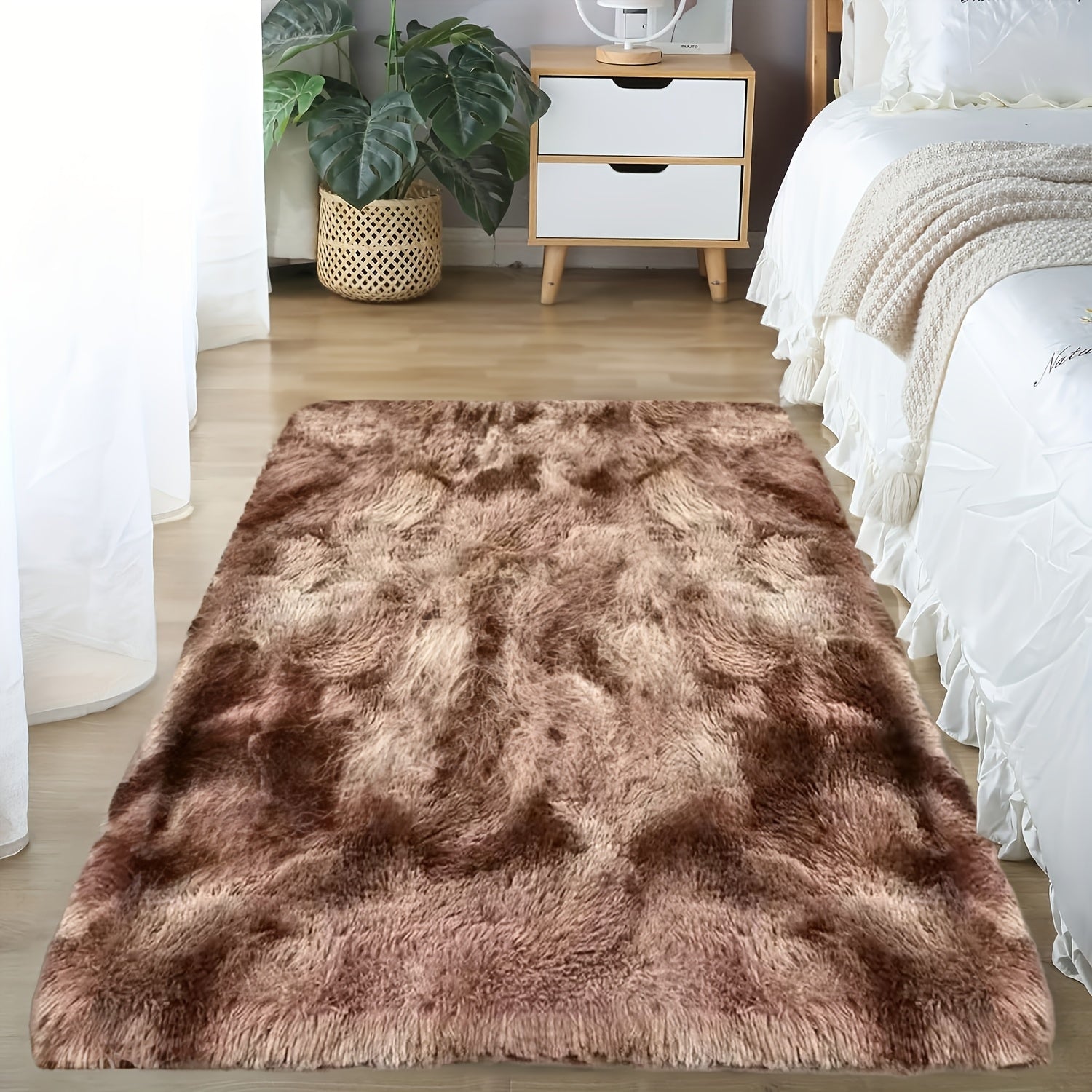 Teppich Felloptik Rutschfest | Schlafzimmer