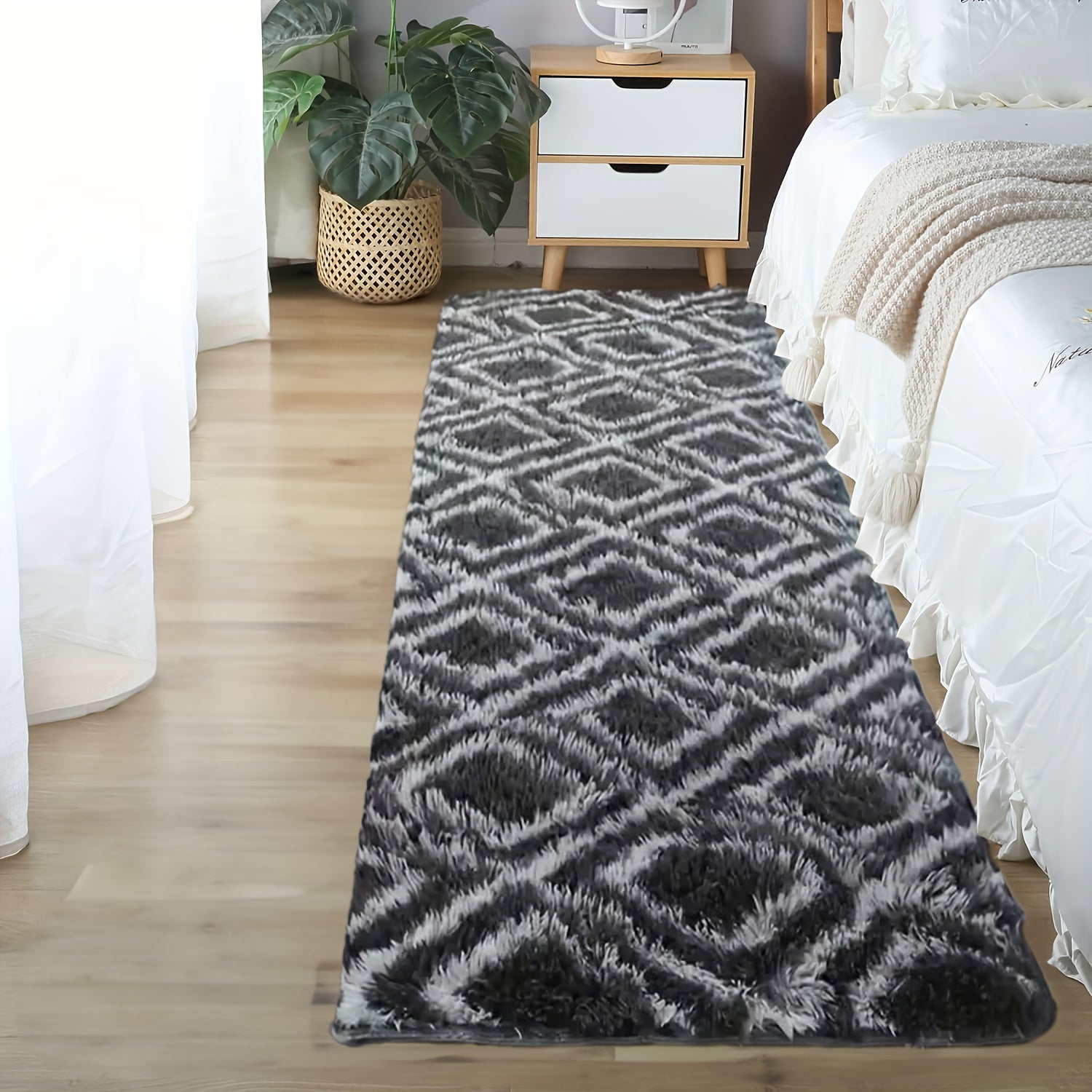 Teppich Felloptik Rutschfest | Schlafzimmer