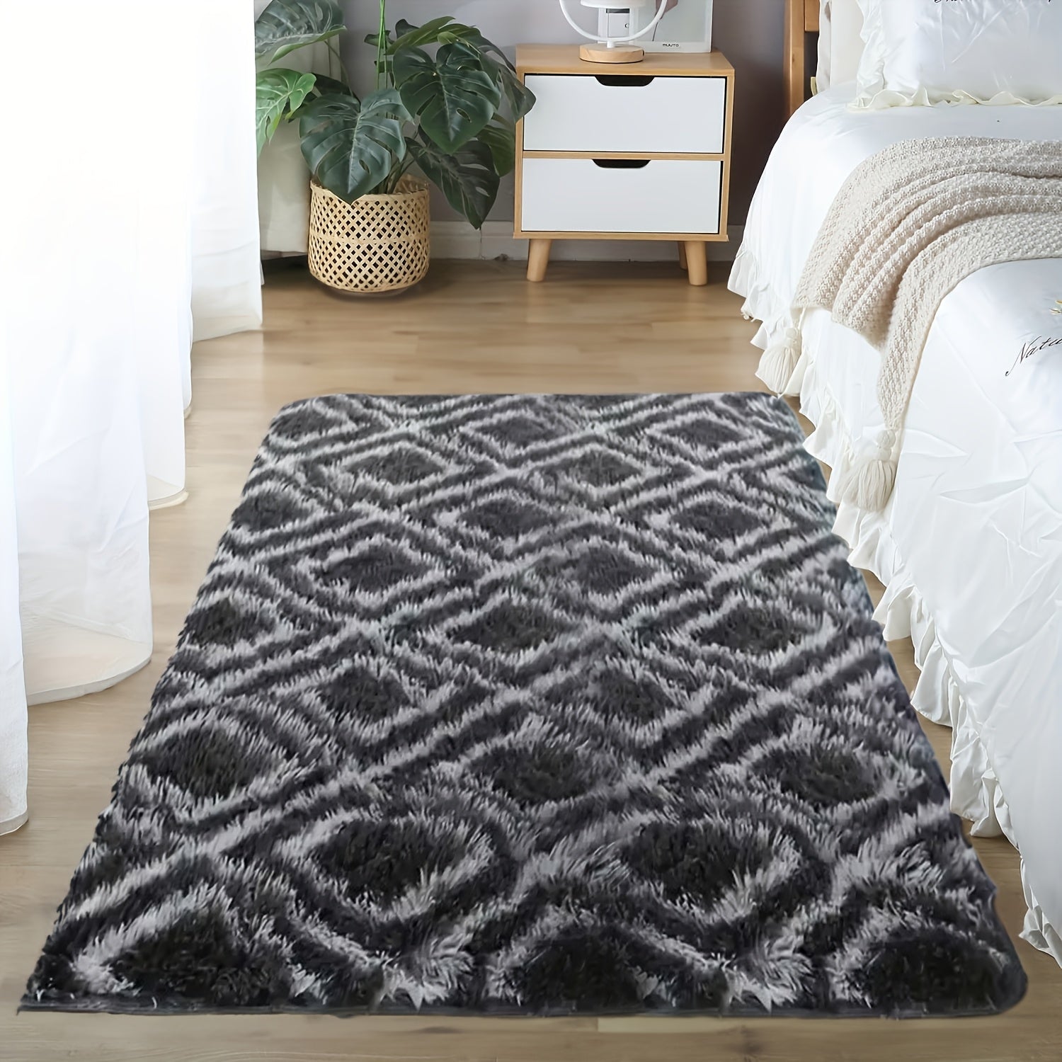 Teppich Felloptik Rutschfest | Schlafzimmer