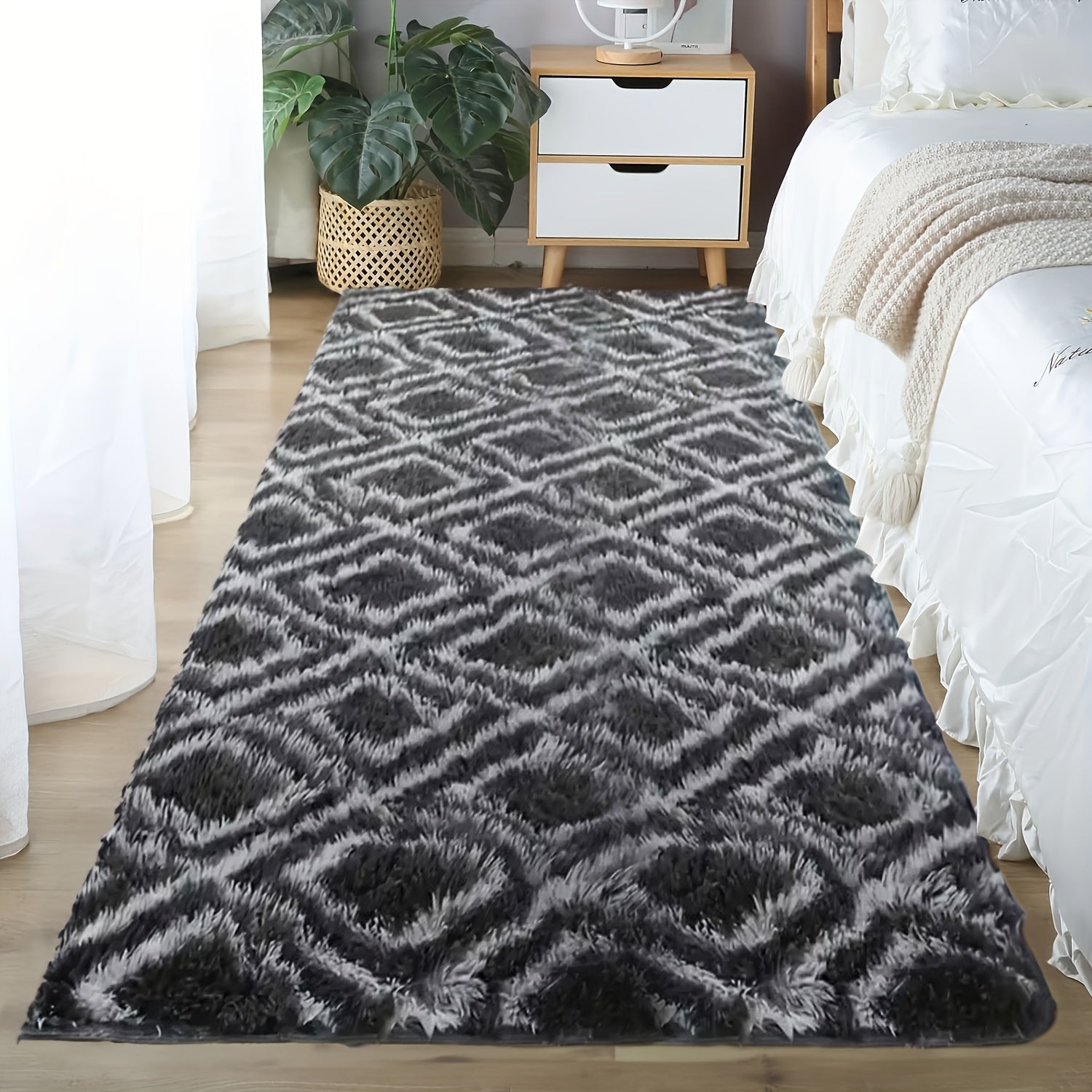 Teppich Felloptik Rutschfest | Schlafzimmer