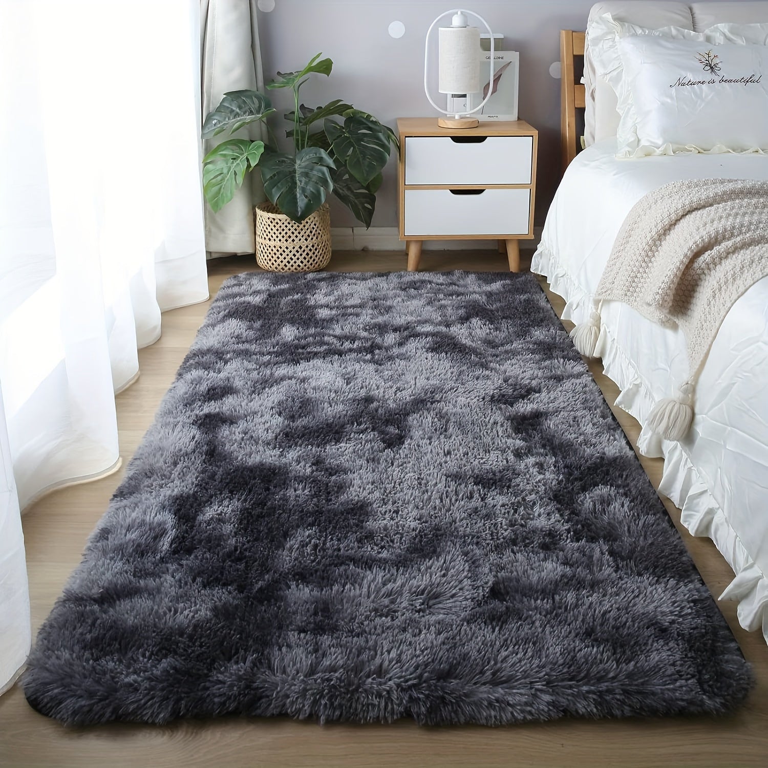 Teppich Felloptik Rutschfest | Schlafzimmer