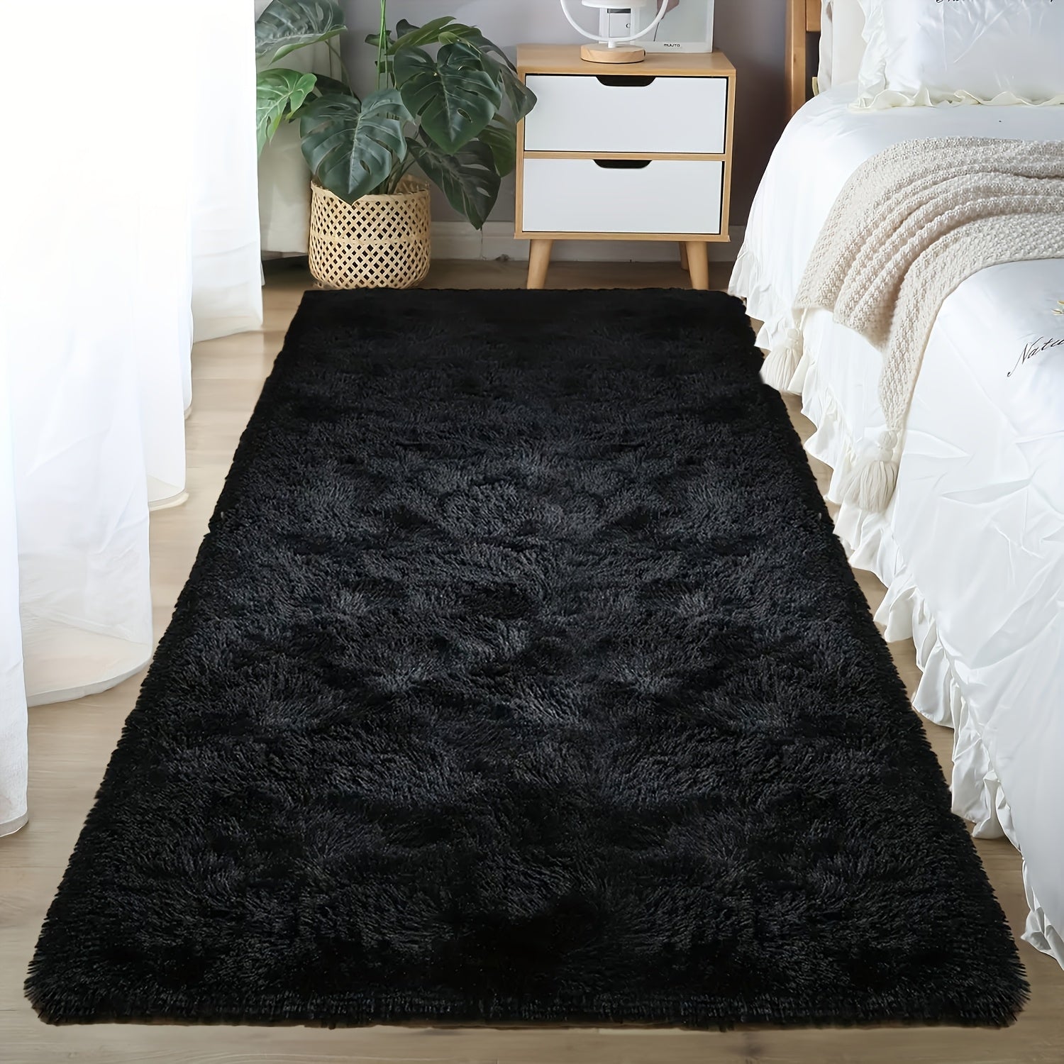 Teppich Felloptik Rutschfest | Schlafzimmer