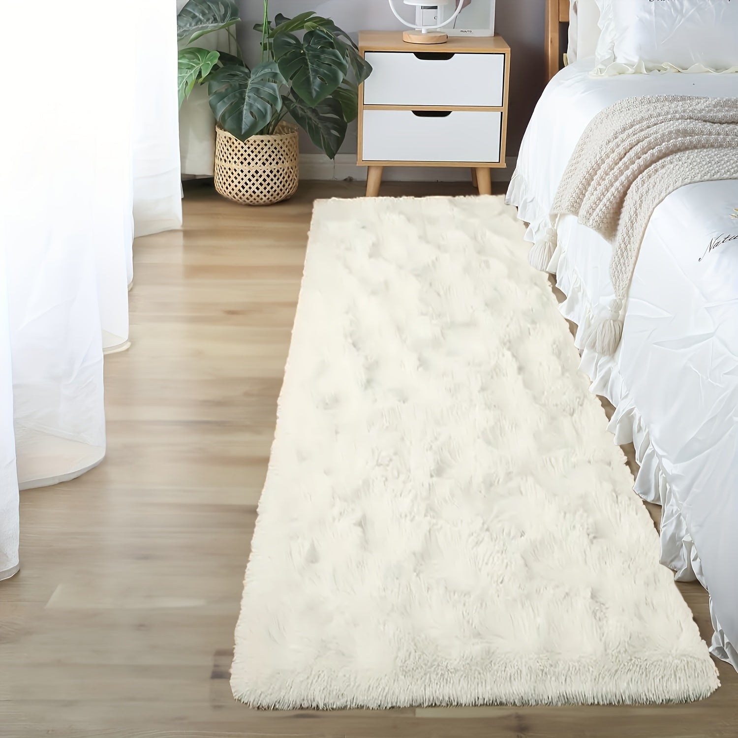 Teppich Felloptik Rutschfest | Schlafzimmer