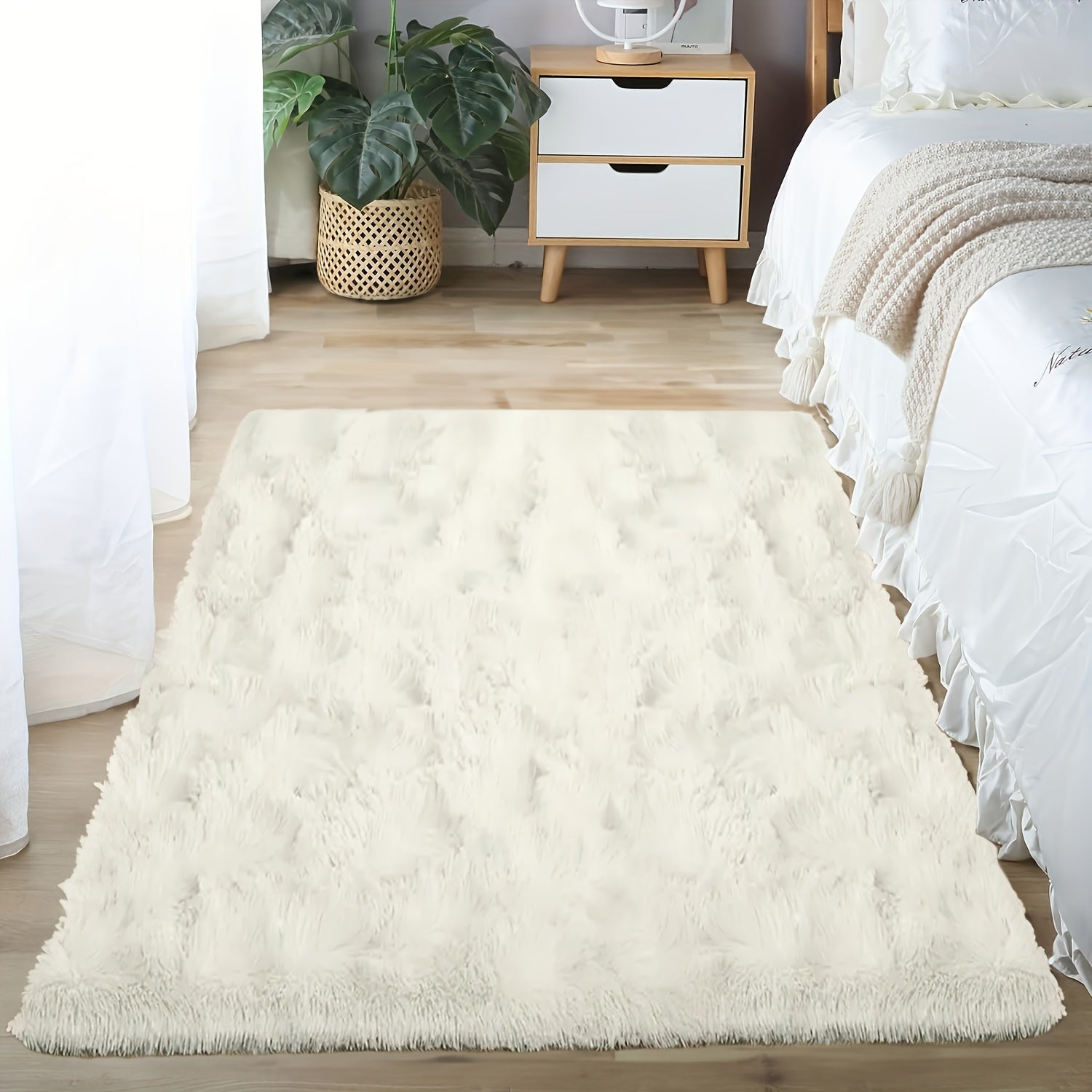 Teppich Felloptik Rutschfest | Schlafzimmer