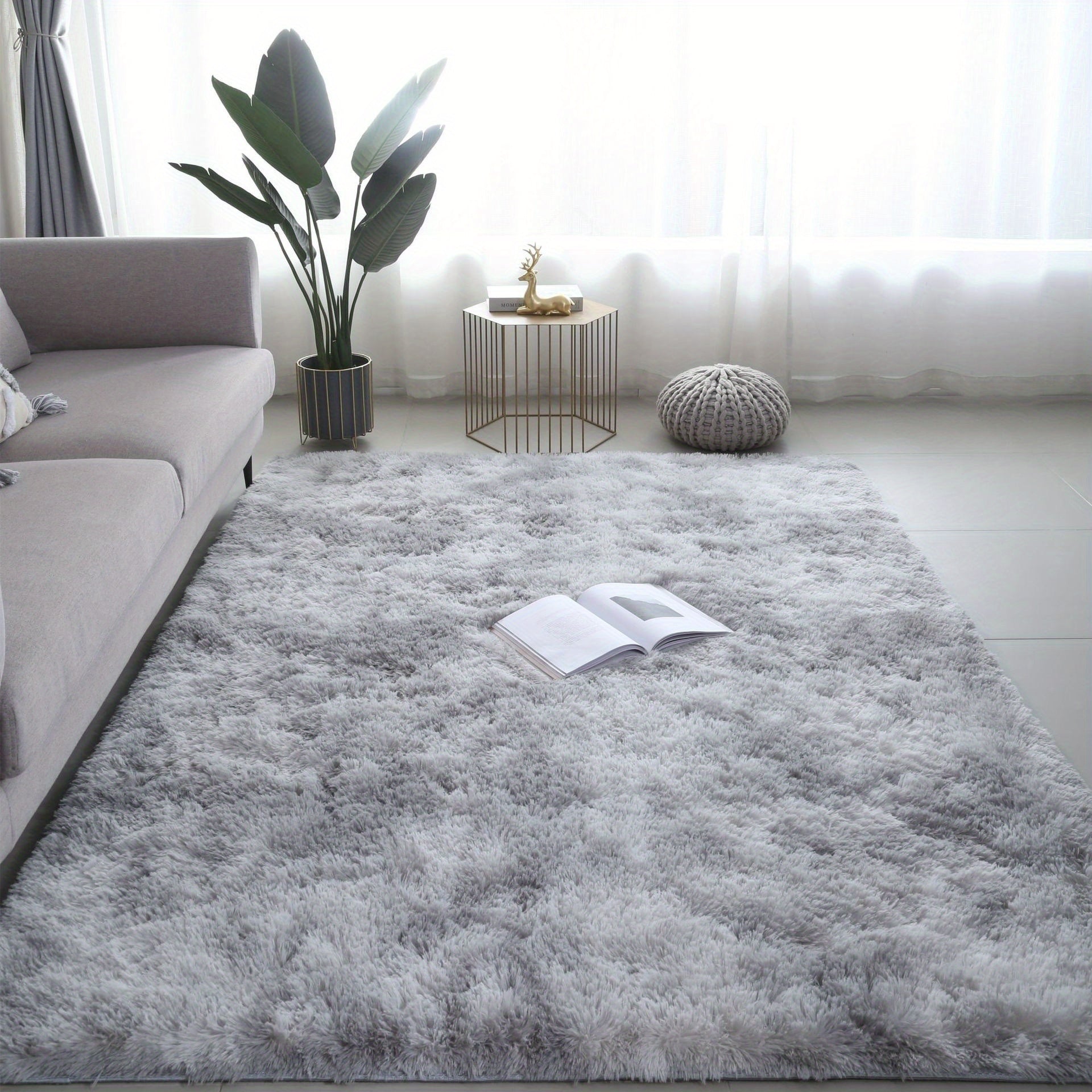 Teppich Flauschig Rutschfest | Wohnzimmer