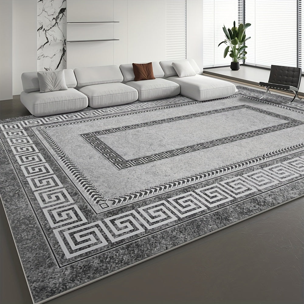 Teppich Griechisch Modern Rutschfest | Wohnzimmer