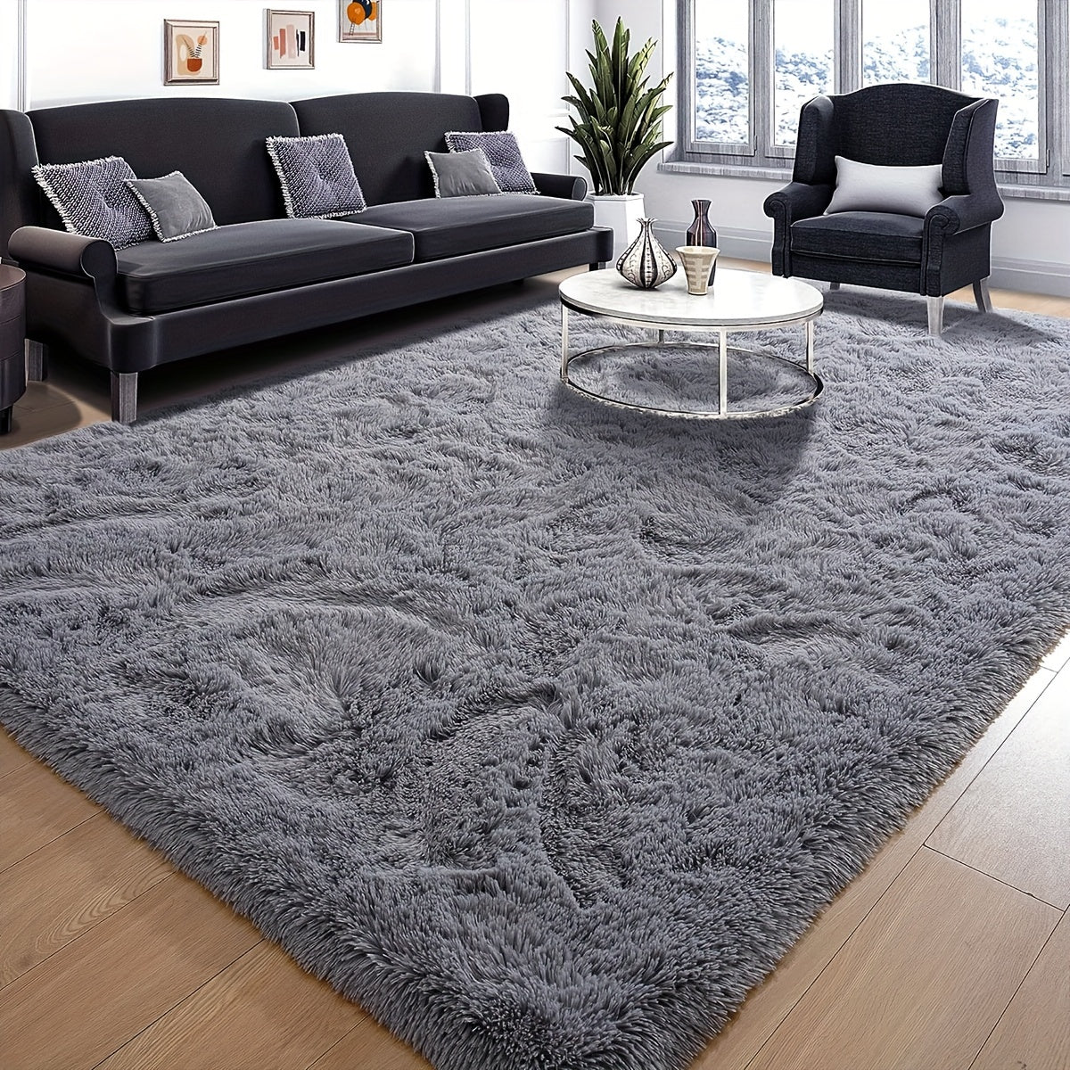 Teppich Hochflor Rutschfest | Wohnzimmer