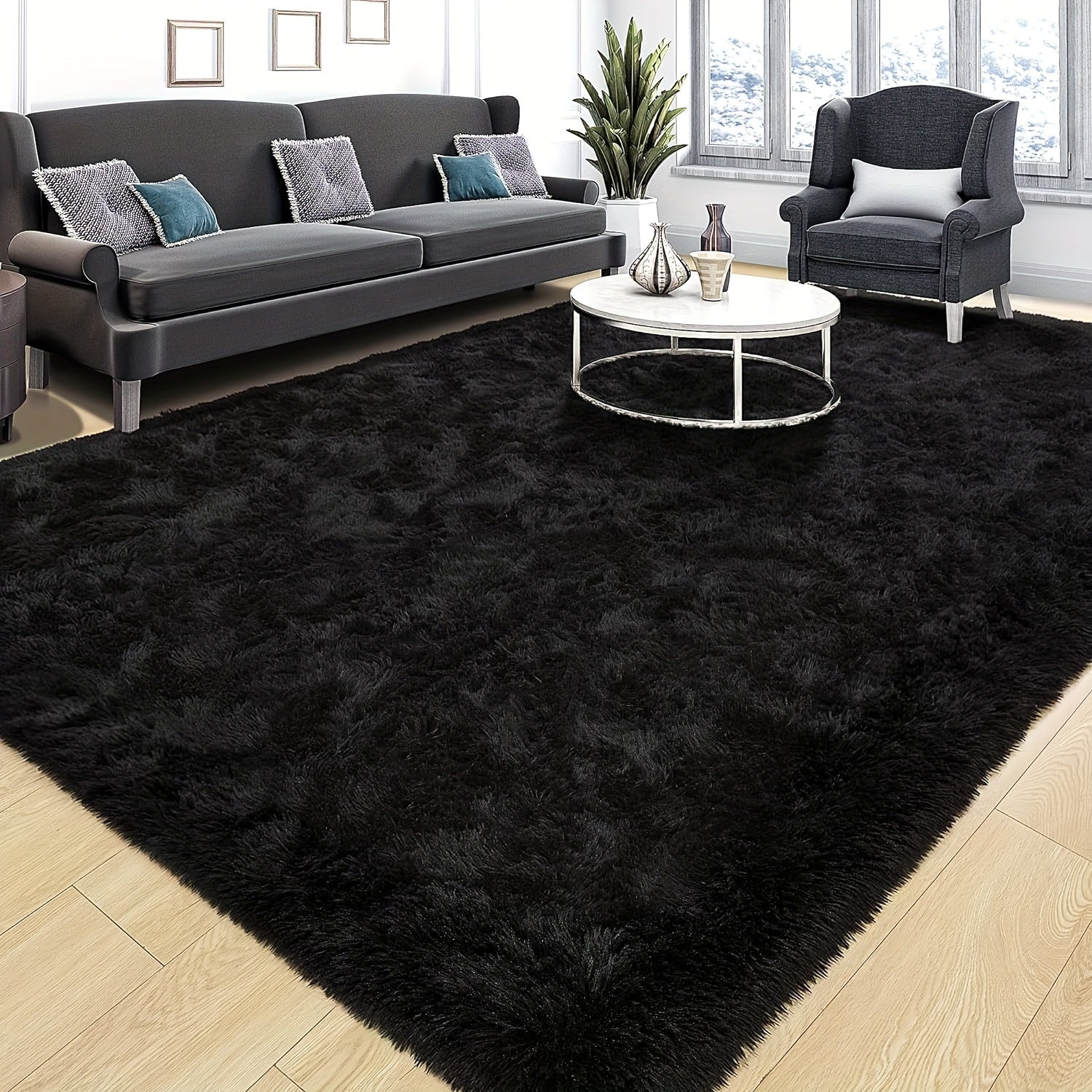 Teppich Hochflor Rutschfest | Wohnzimmer