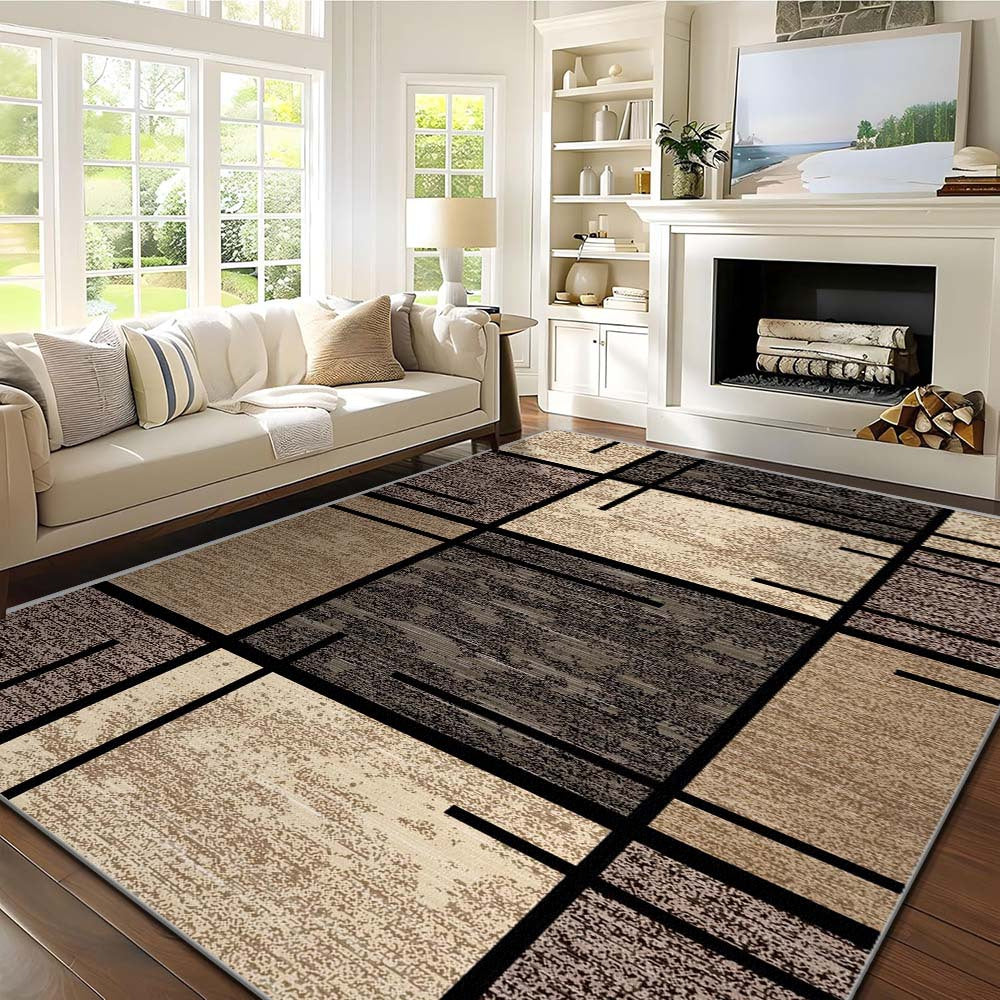 Teppich Modern Geometrisch Rutschfest | Wohnzimmer