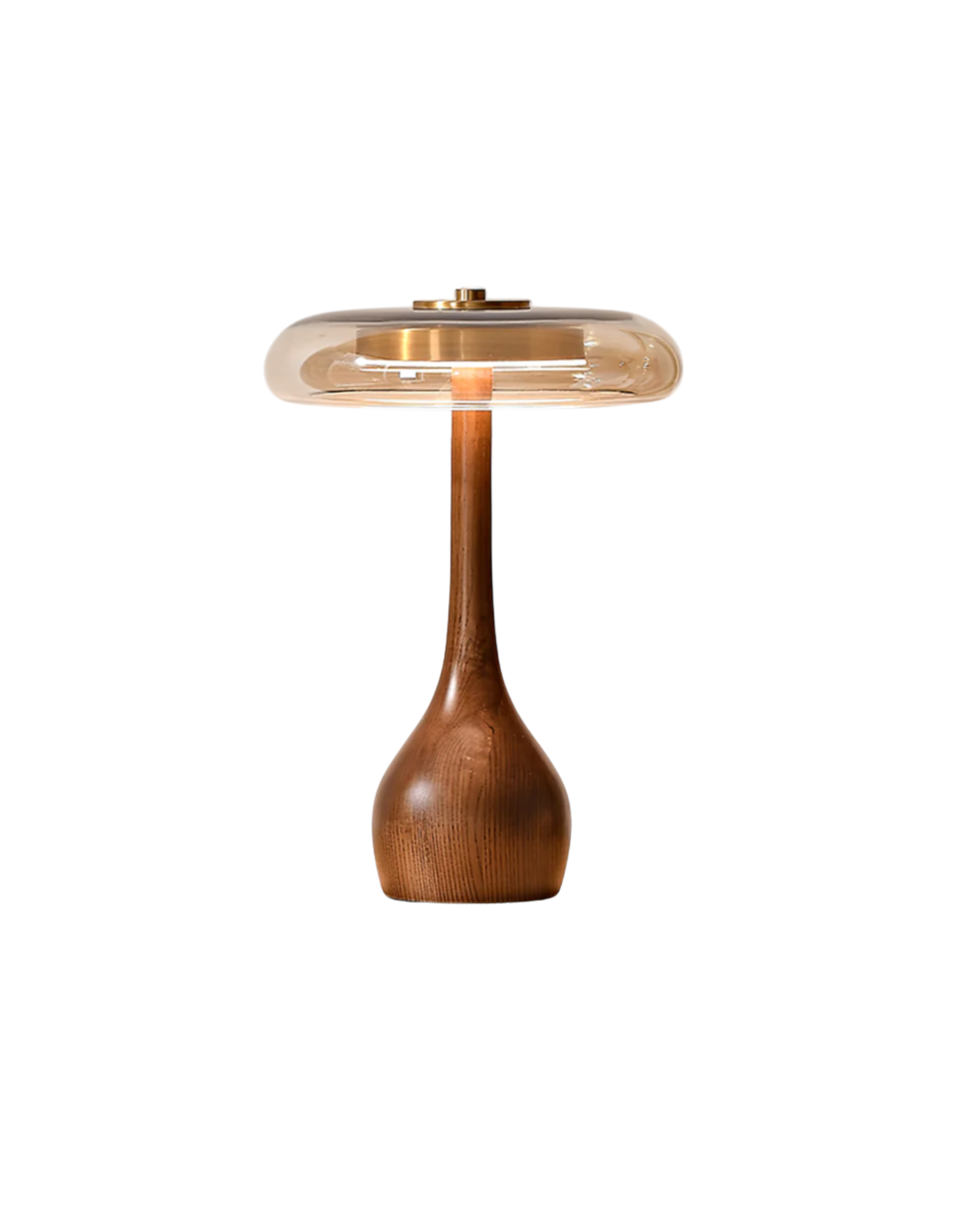 Tischlampe Holz Glas Modern | Wohnzimmer