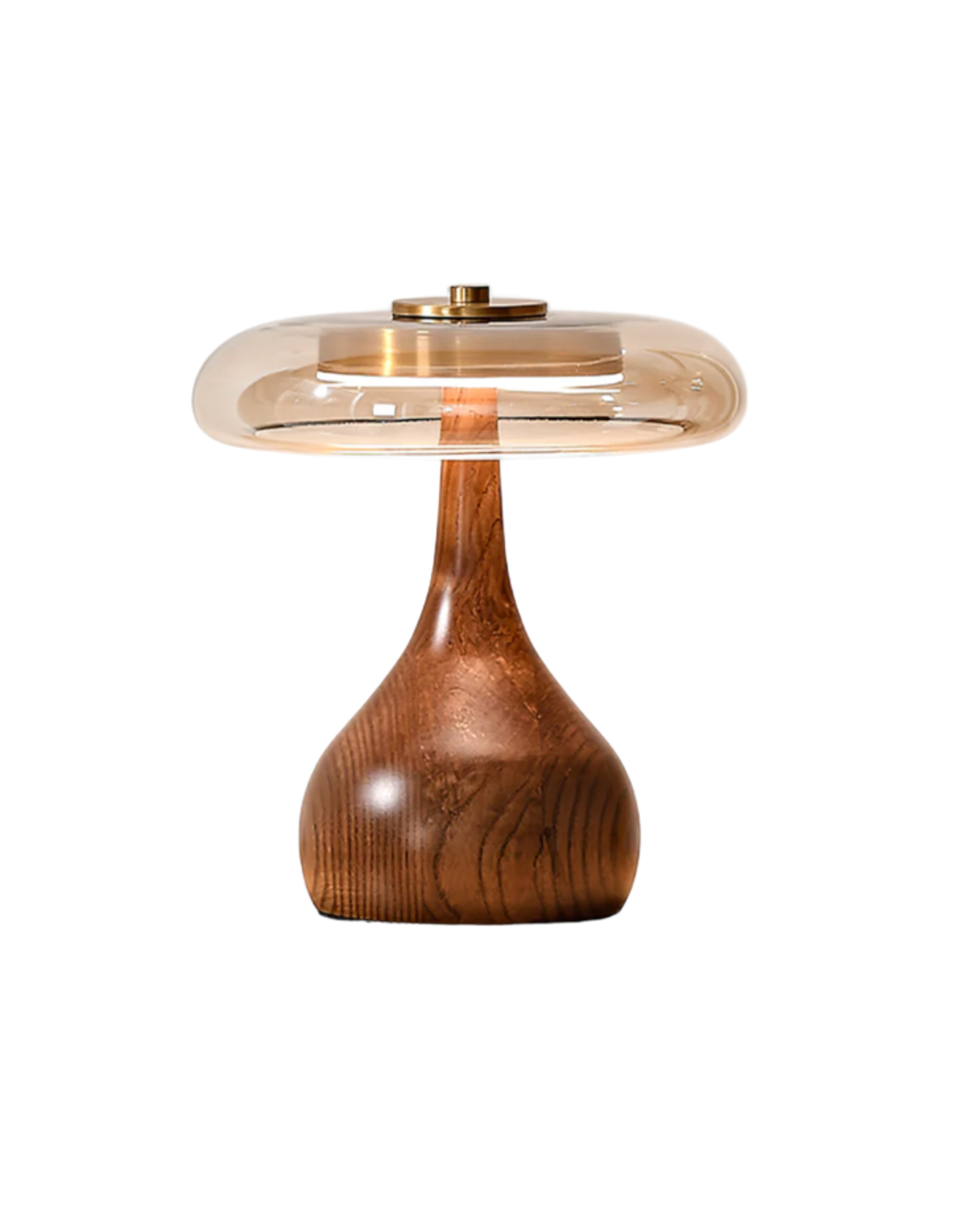 Tischlampe Holz Glas Modern | Wohnzimmer