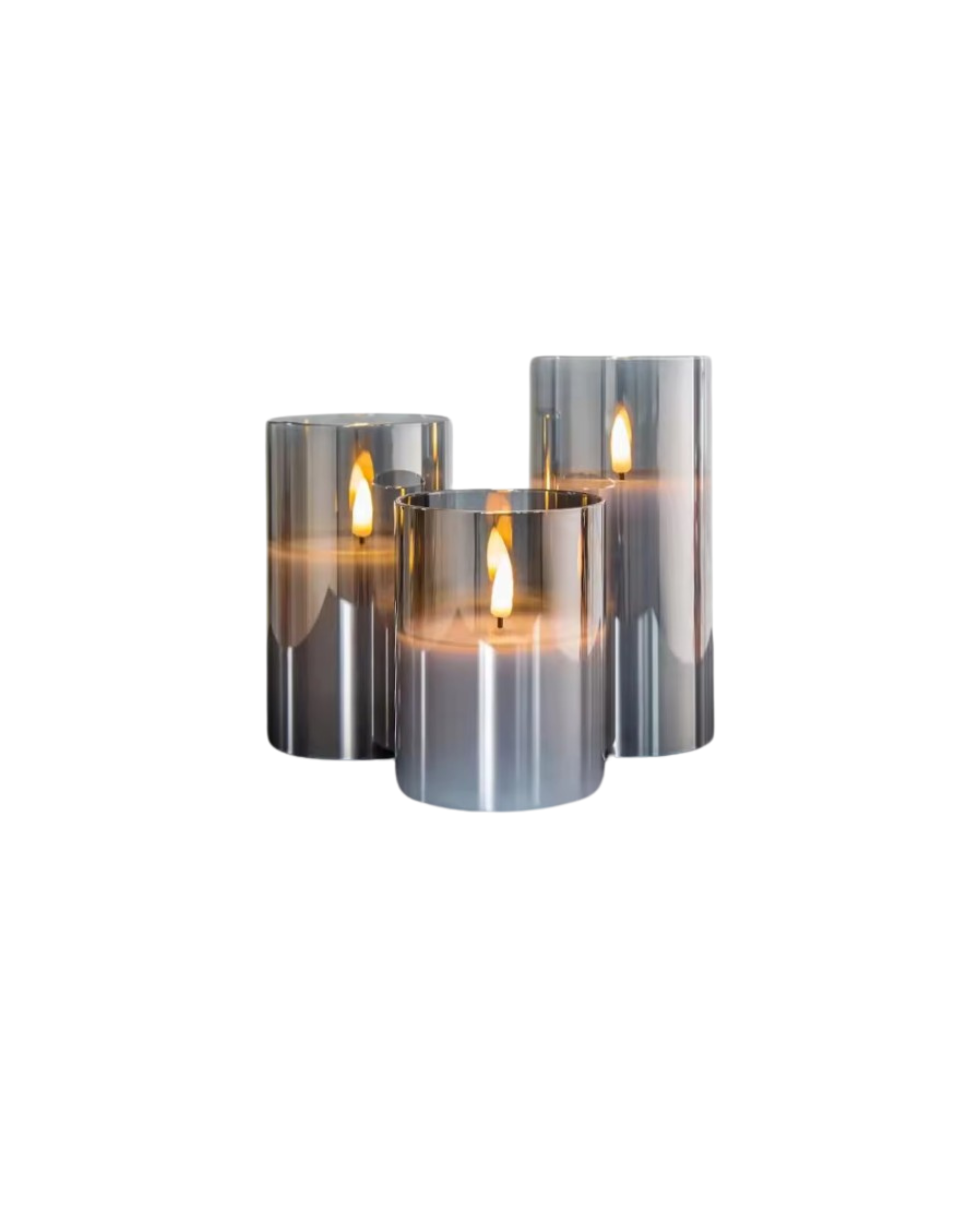 Tischlampe LED Kerze Glas Modern | Wohnzimmer