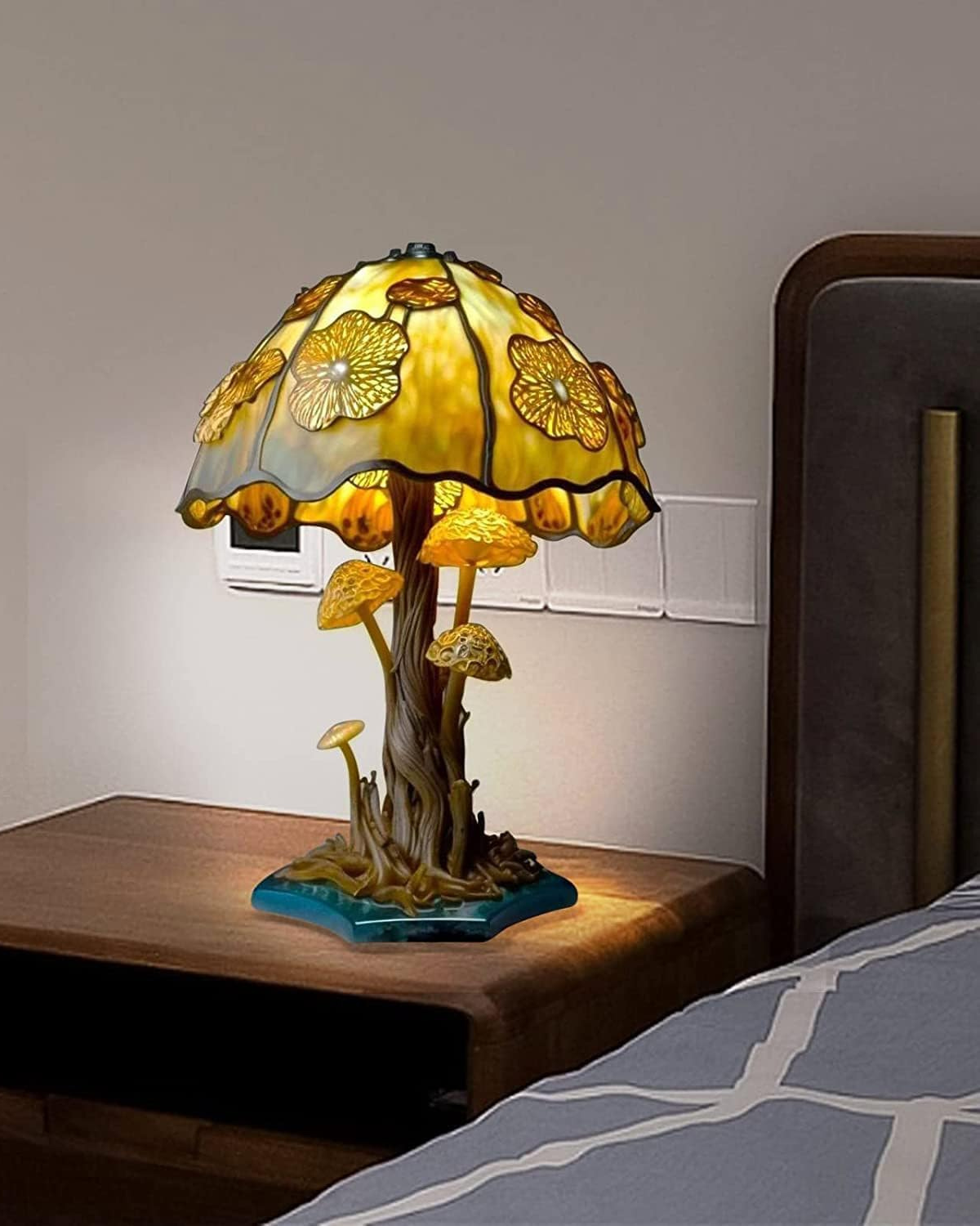 Tischlampe Vintage Buntglas | Wohnzimmer