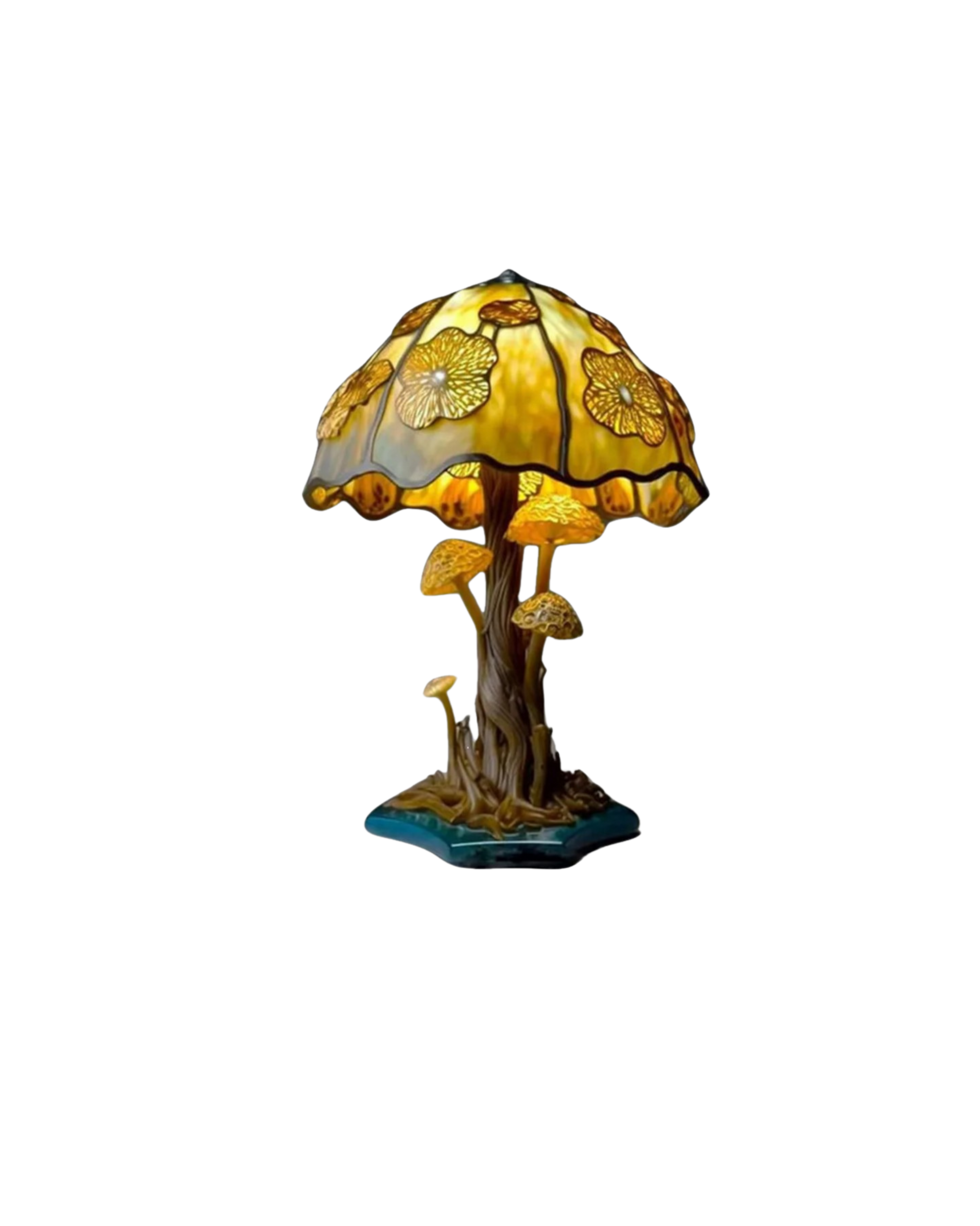 Tischlampe Vintage Buntglas | Wohnzimmer