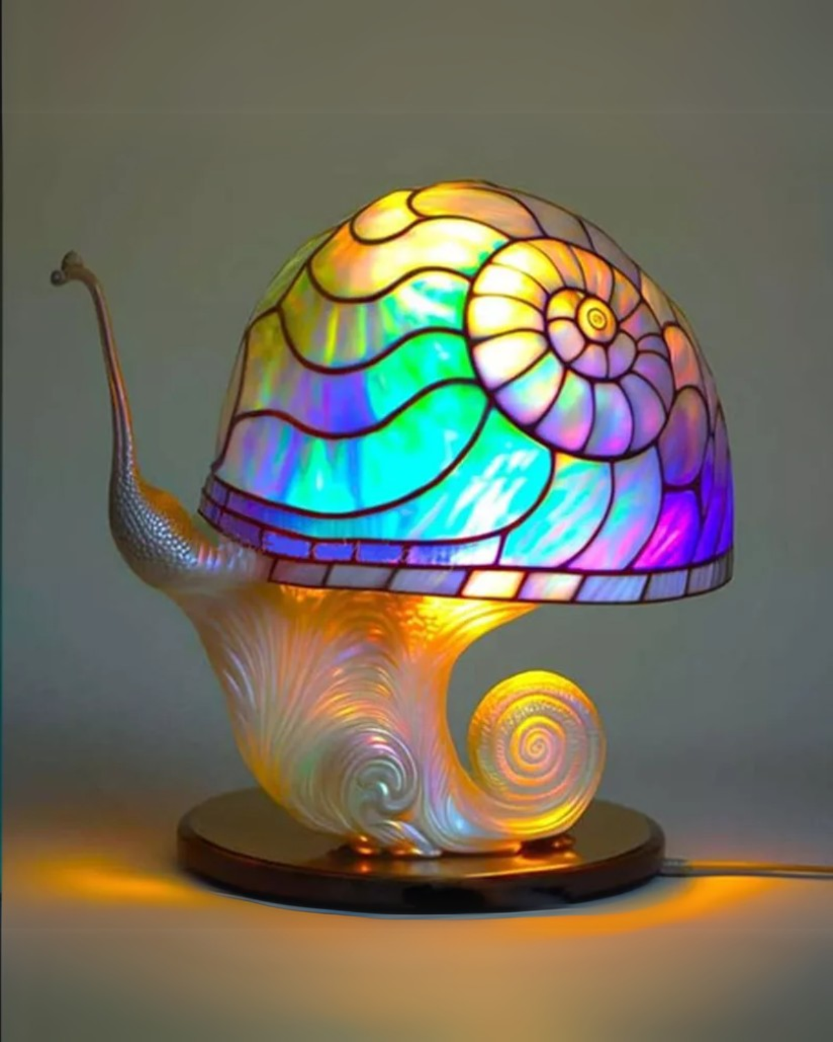 Tischlampe Vintage Buntglas | Wohnzimmer