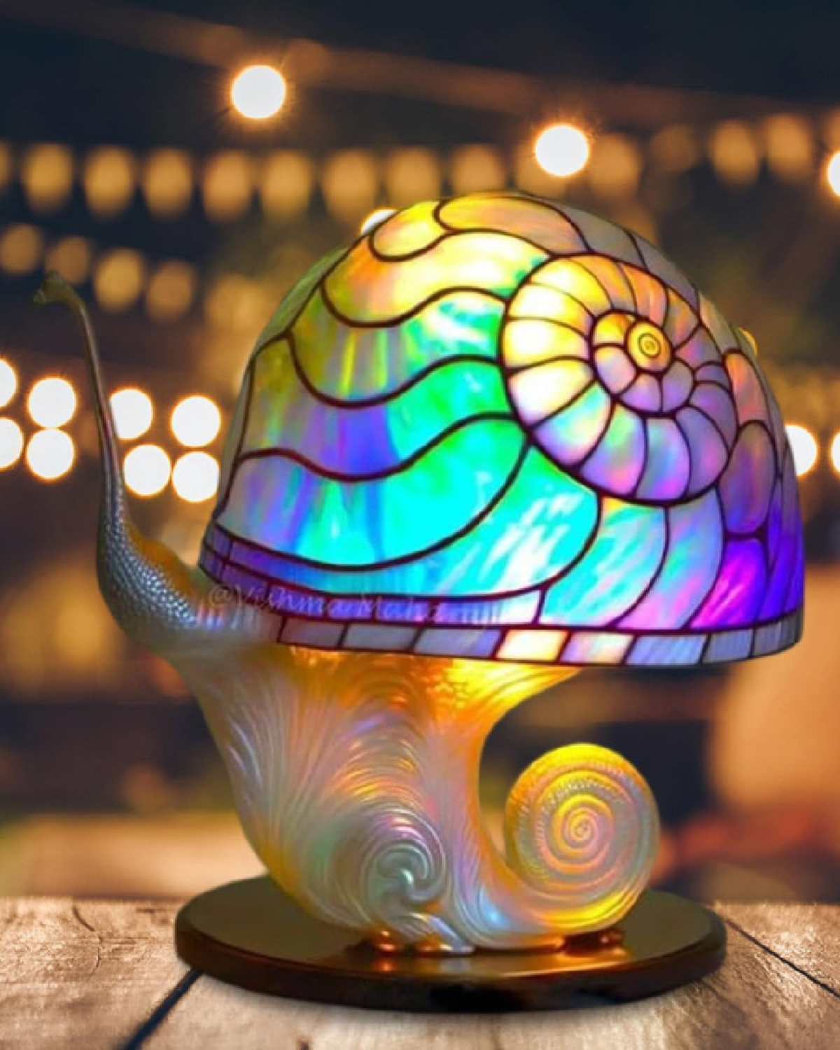 Tischlampe Vintage Buntglas | Wohnzimmer