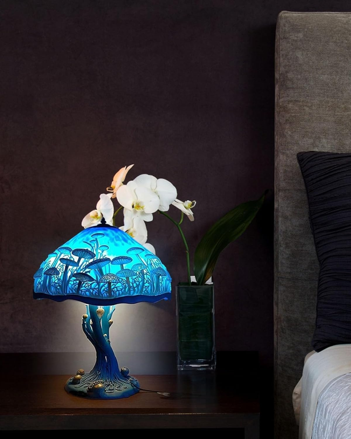 Tischlampe Vintage Buntglas | Wohnzimmer