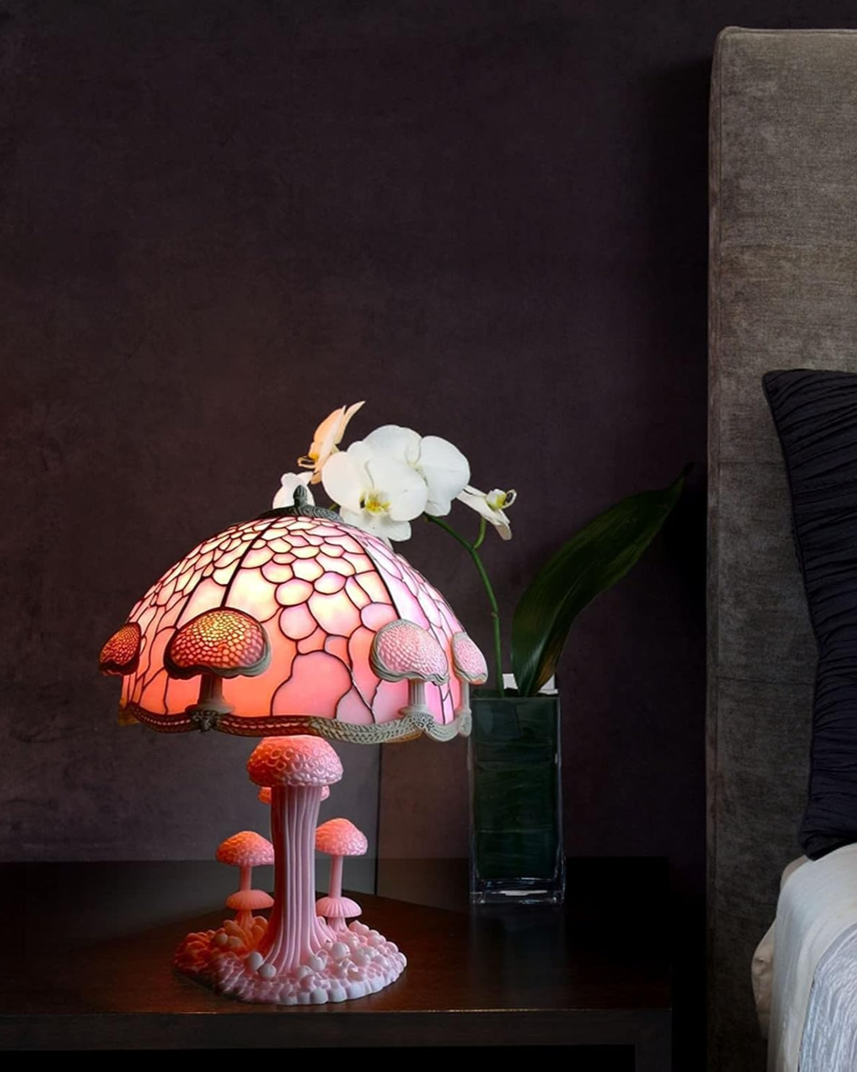 Tischlampe Vintage Buntglas | Wohnzimmer