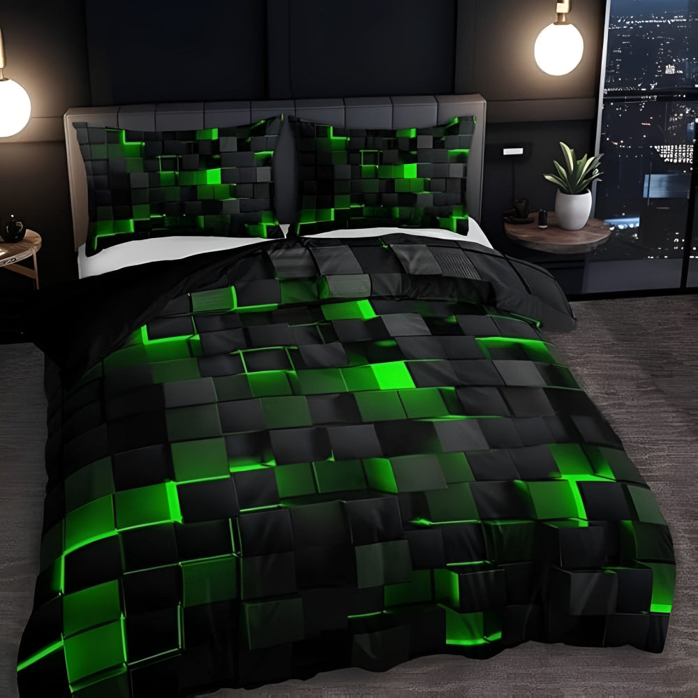 3-teiliges Bettwäsche Set mit Modernem 3D Muster