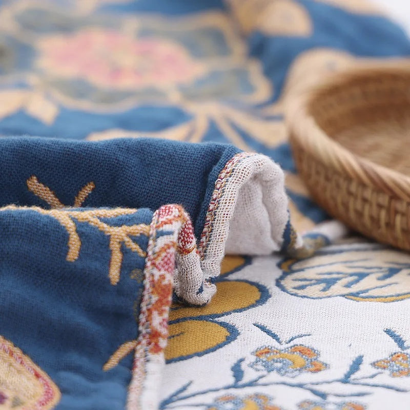 Boho Tagesdecke | Floraler Sofa Überwurf