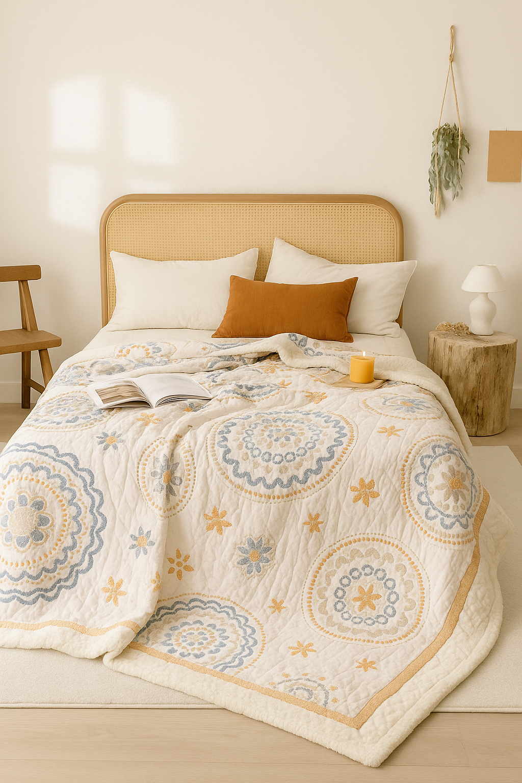 BohoZen | Elegante Mandala Wurfdecke | Schlafzimmer Dekoration