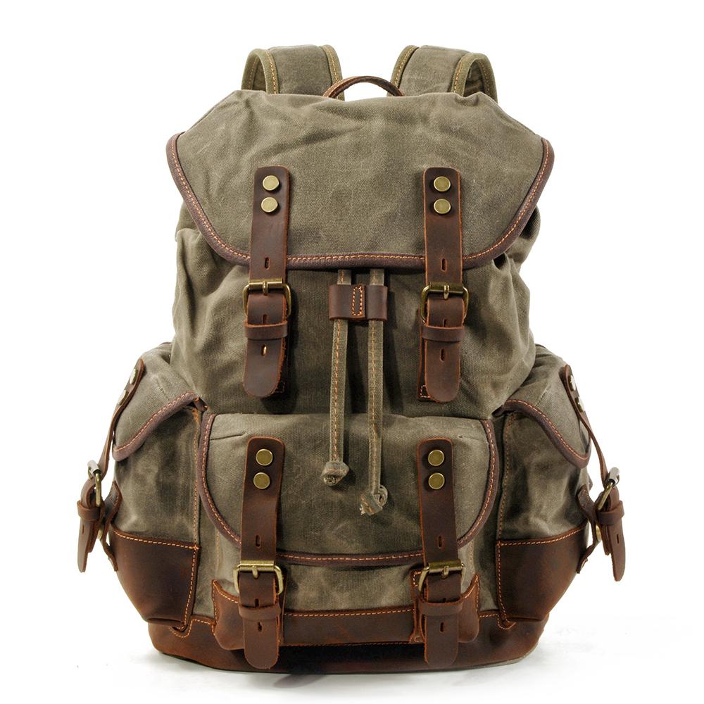 Canvas Rucksack Trekking Verschluss | Wandertour