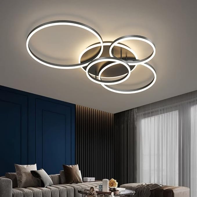 Deckenleuchte LED Ringe Modern | Wohnzimmer