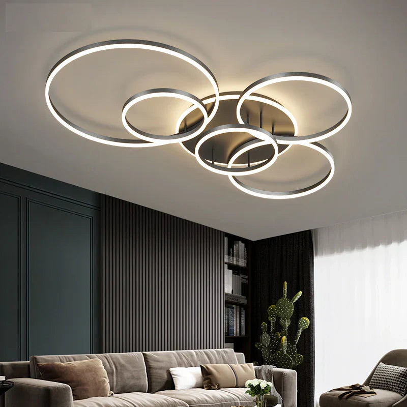 Deckenleuchte LED Ringe Modern | Wohnzimmer