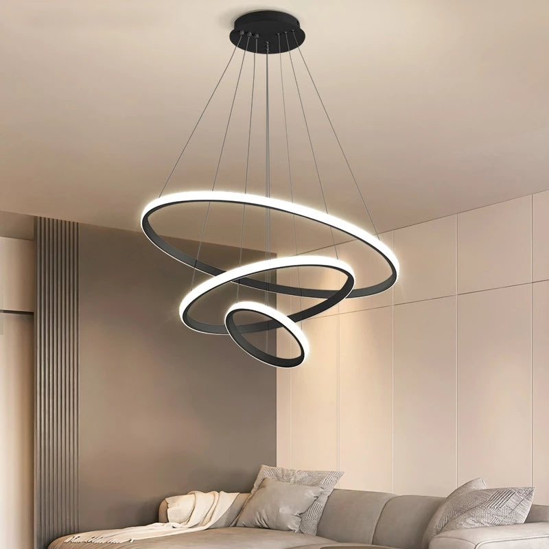 Deckenleuchte Modern LED Ringe | Wohnzimmer