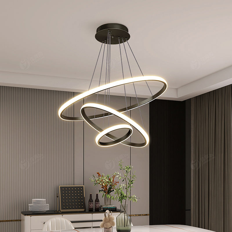 Deckenleuchte Modern LED Ringe | Wohnzimmer