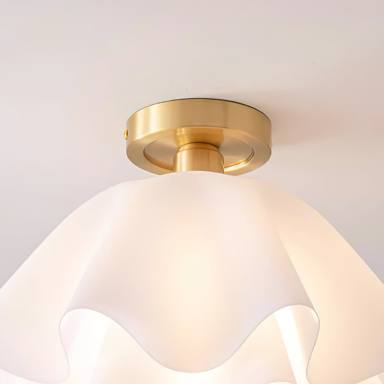 Deckenleuchte Modern Rüschenform | Wohnzimmer