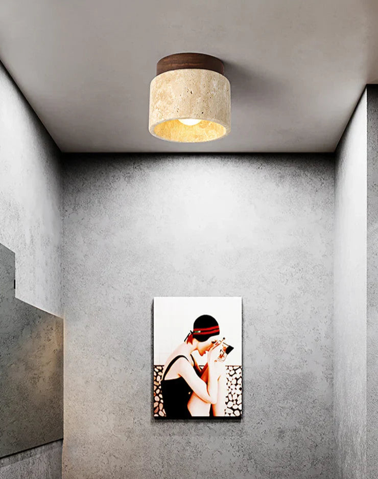 Deckenleuchte Modern Stein Zylinder | Wohnzimmer