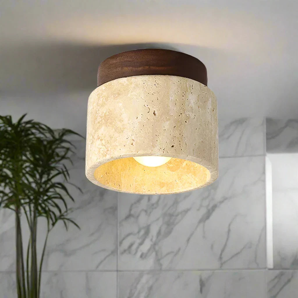 Deckenleuchte Modern Stein Zylinder | Wohnzimmer