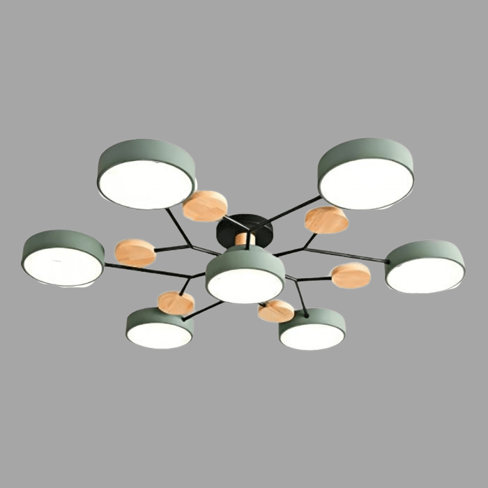 Elvar | Skandinavische Deckenlampe mit Holz-Details