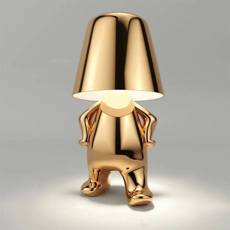 Formilo | Verspielte Designer-Tischlampe im Metallic-Look
