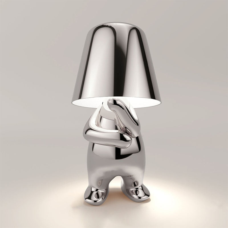 Formilo | Verspielte Designer-Tischlampe im Metallic-Look